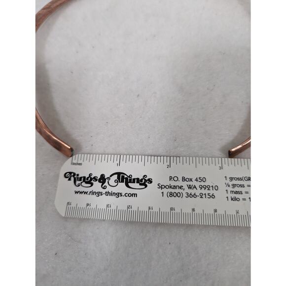 Handmade Copper Cuff Necklaces 3 S,M,L.hammered not oxidized - Picture 4 of 11